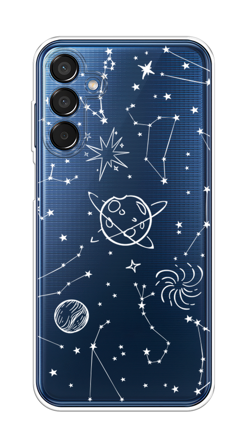 

Чехол на Samsung Galaxy M15 5G "Планеты в космосе", Белый, 2109550-1