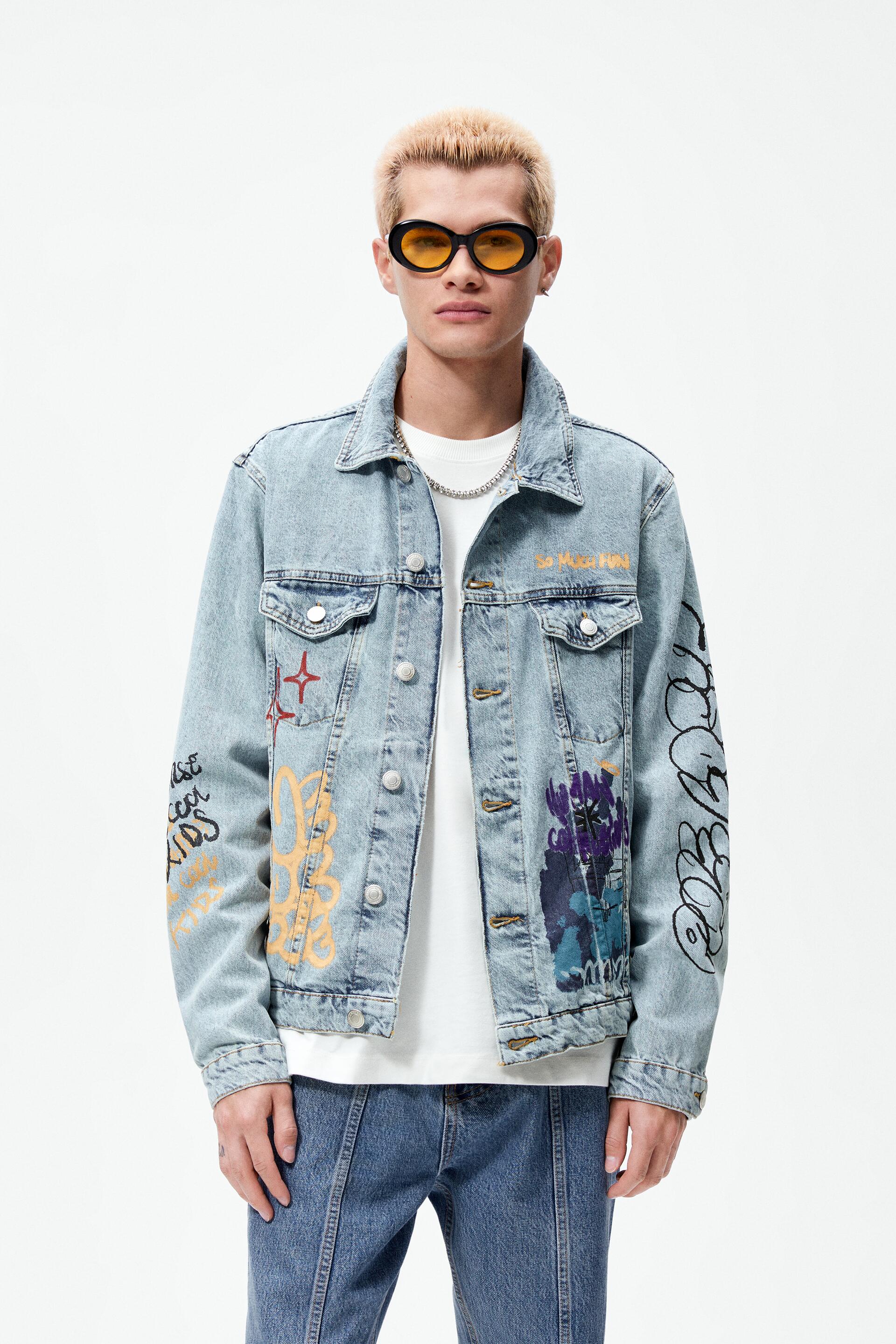 

Джинсовая куртка мужская ZARA 05575332 синяя M (доставка из-за рубежа), 05575332