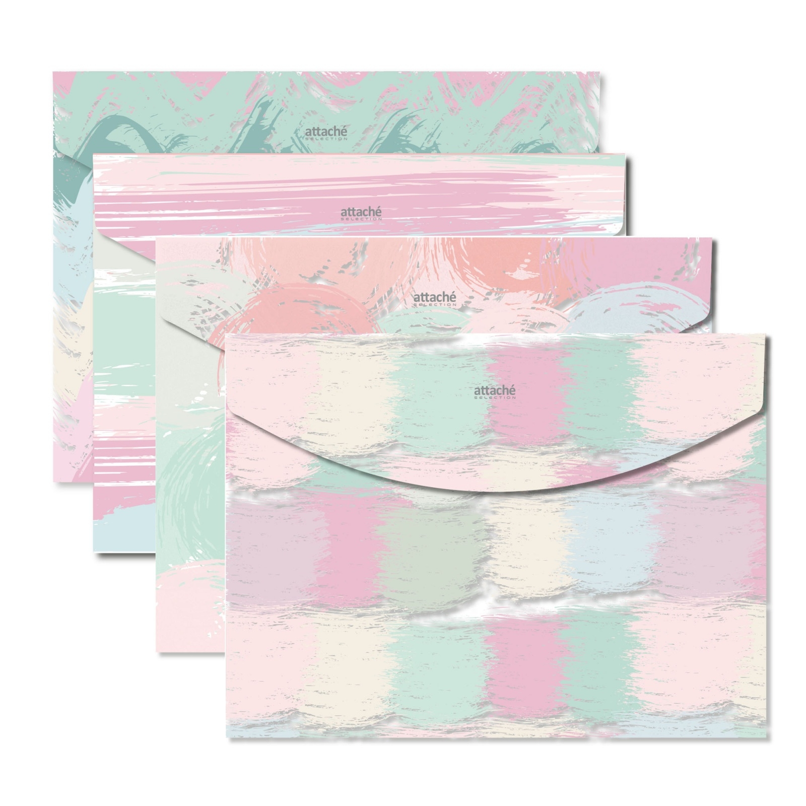 

Папка-конверт на кнопке Attache А4, Selection Pastel