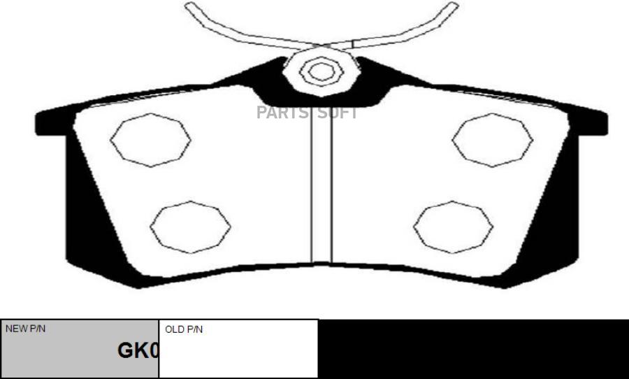 

Тормозные колодки Ctr GK0984
