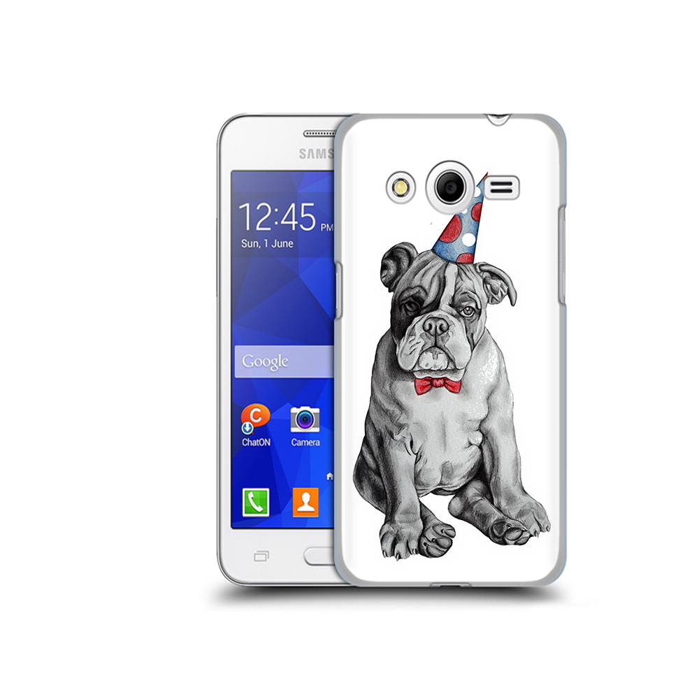 

Чехол MyPads Tocco для Samsung Galaxy Core 2 праздничный щенок (PT7707.568.554), Прозрачный, Tocco