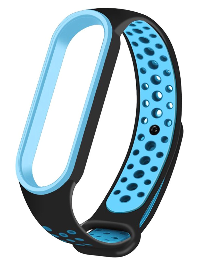 

Ремешок Activ для Xiaomi Mi Band 5 Sport N Silicone Black-Blue 117543, 117543