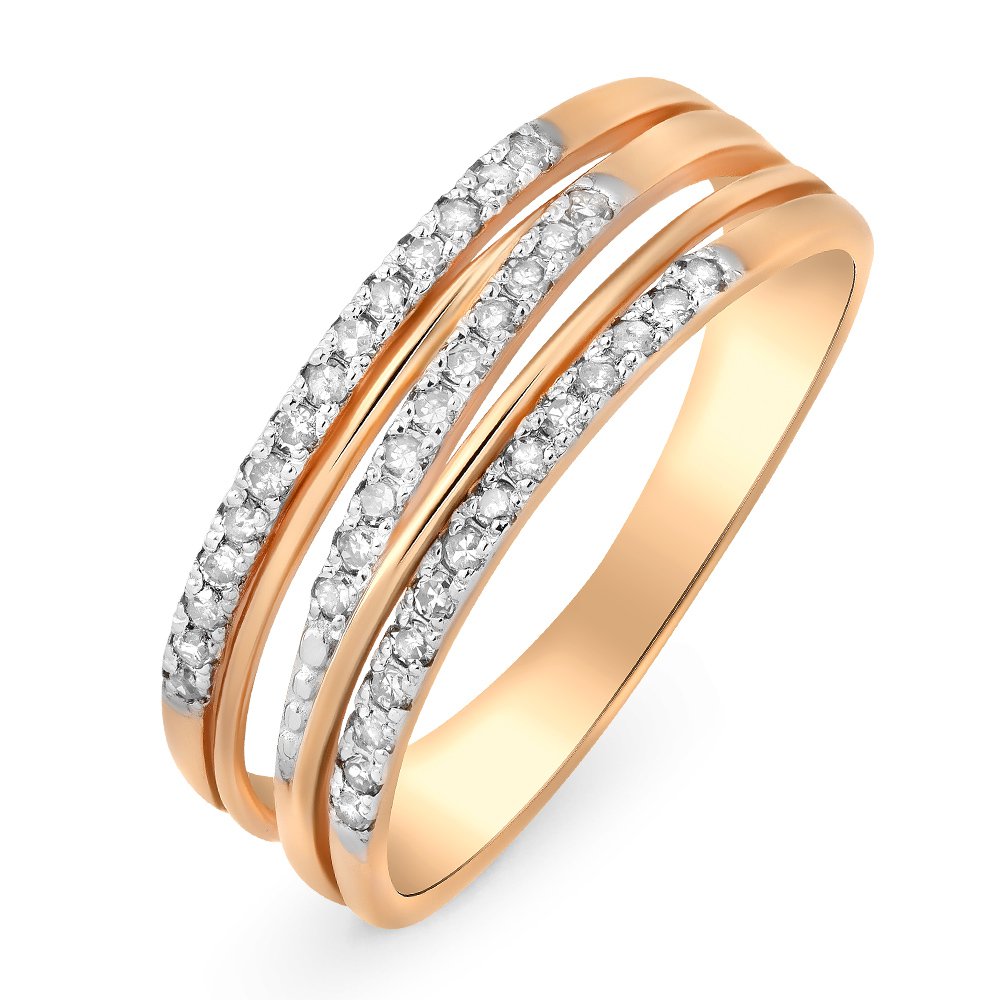 

Кольцо женское из красного золота с бриллиантом 585Gold 101009922, р. 19,5, 101009922