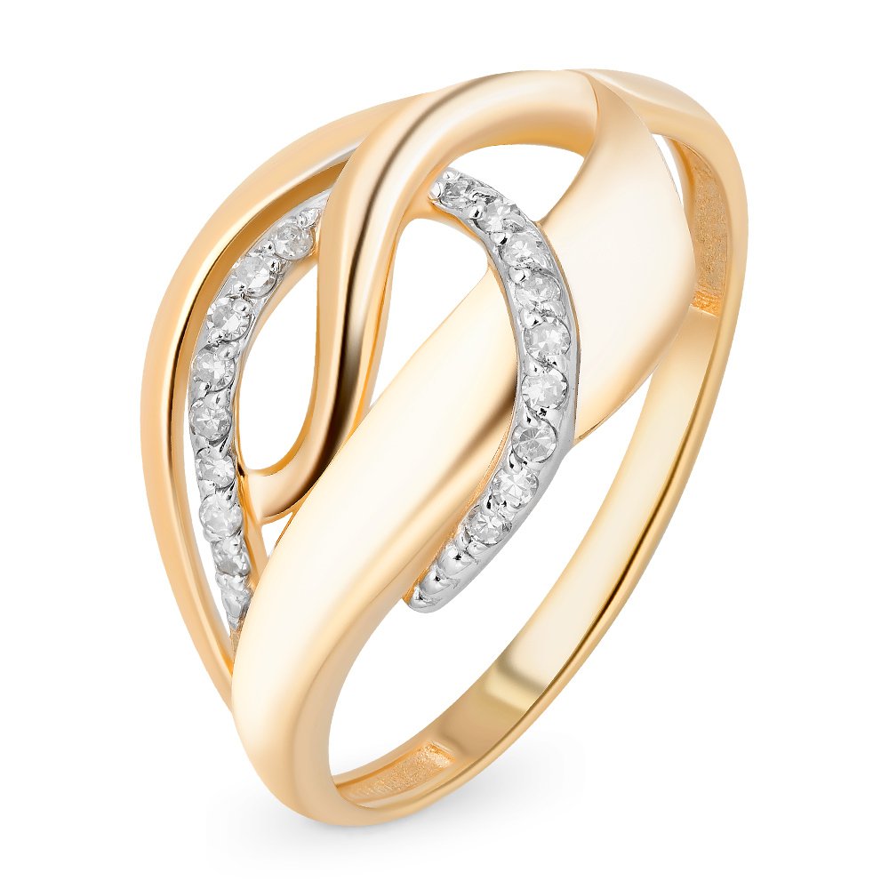 

Кольцо женское из красного золота с бриллиантом 585Gold 101009910, р. 19, 101009910