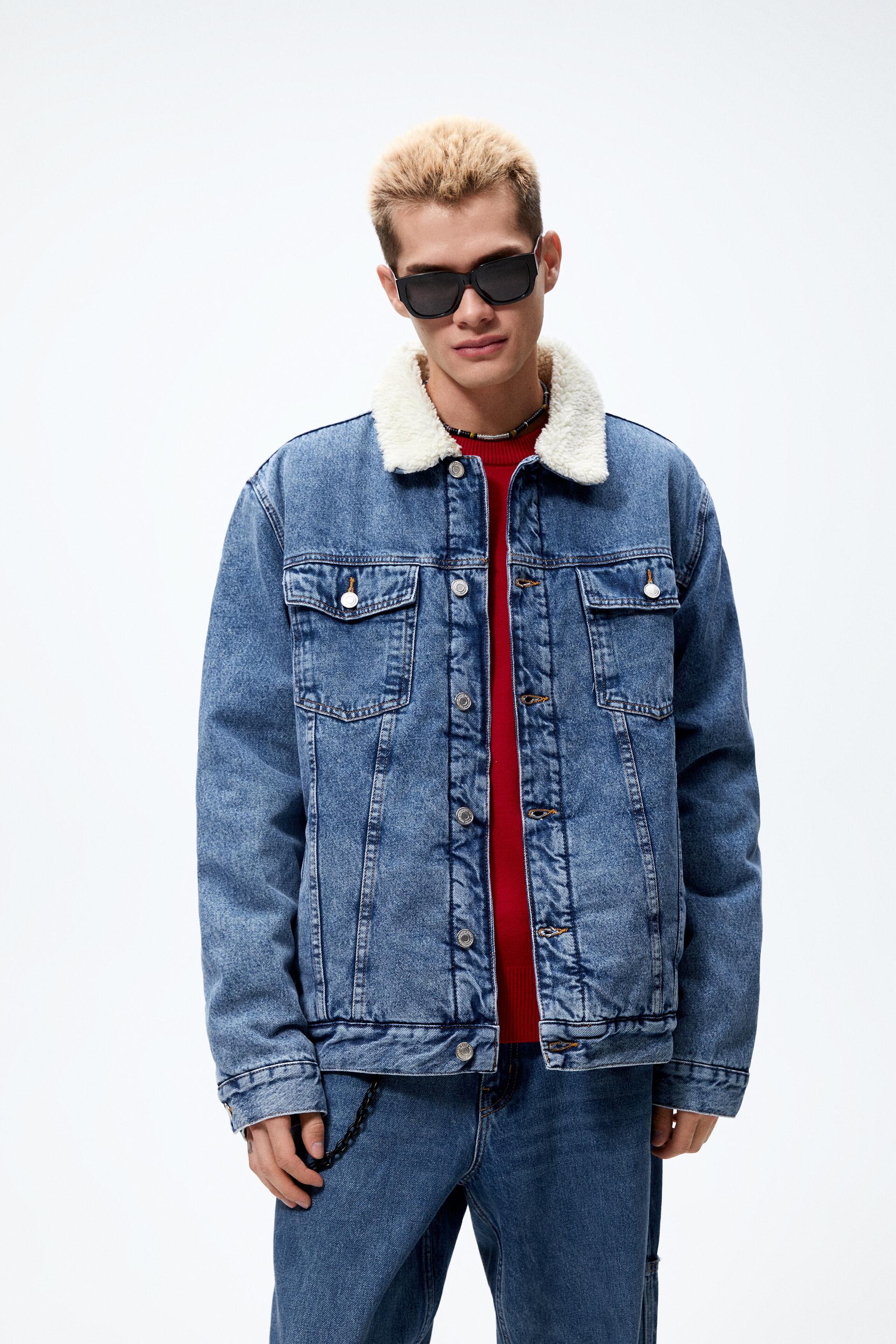 

Джинсовая куртка мужская ZARA 05575310 синяя M (доставка из-за рубежа), Синий, 05575310