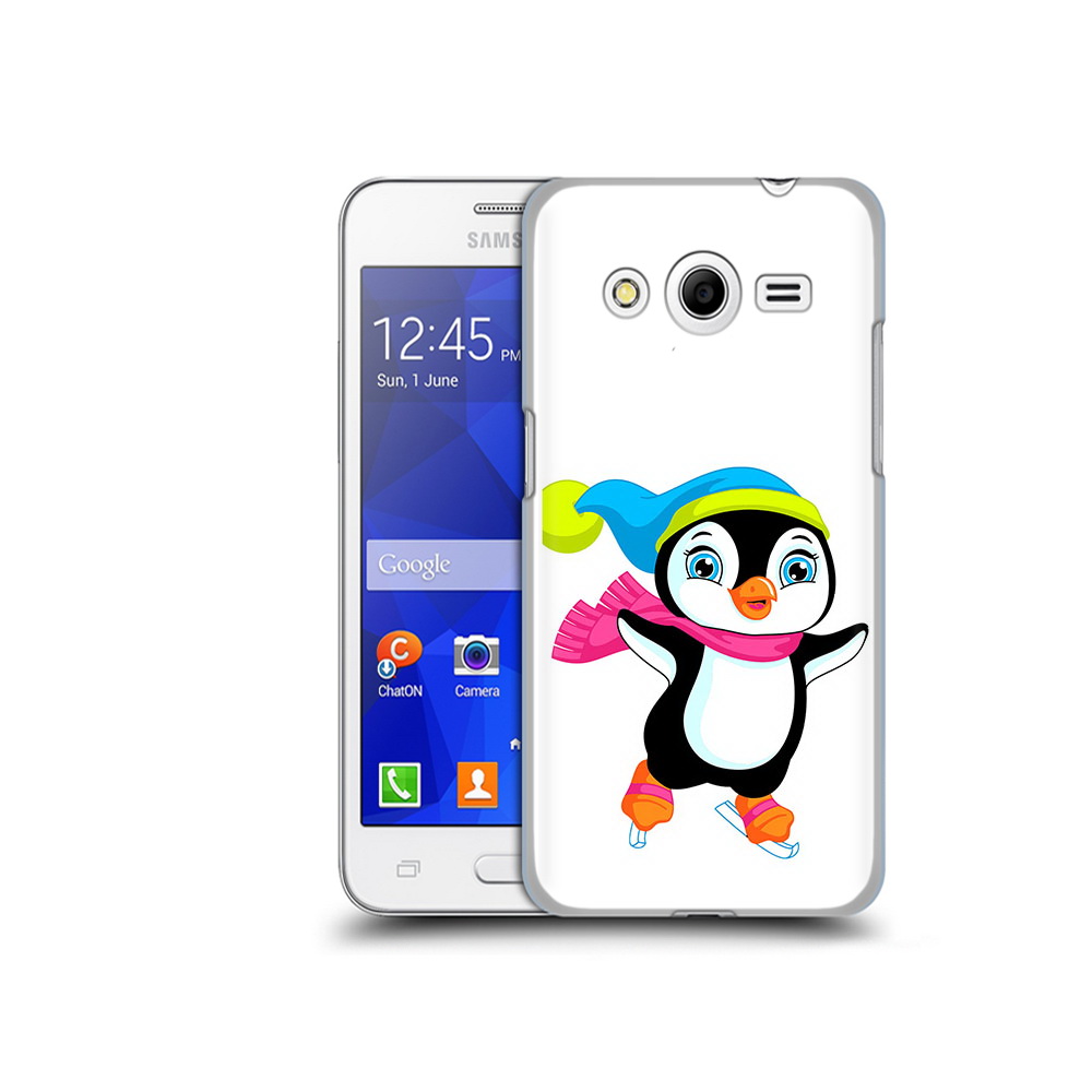 

Чехол MyPads Tocco для Samsung Galaxy Core 2 пингвин на коньках (PT7707.568.540), Прозрачный, Tocco