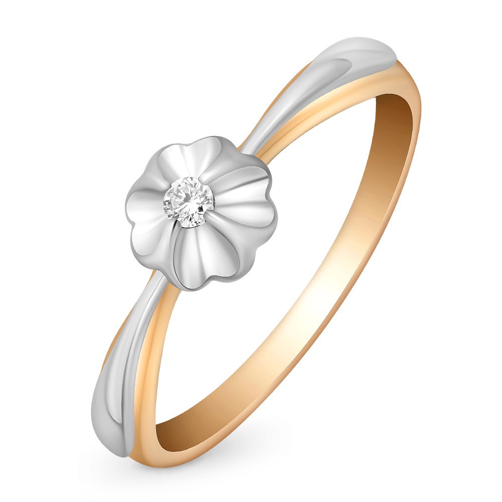 

Кольцо женское из красного золота с бриллиантом 585Gold 101009841, р. 19, 101009841