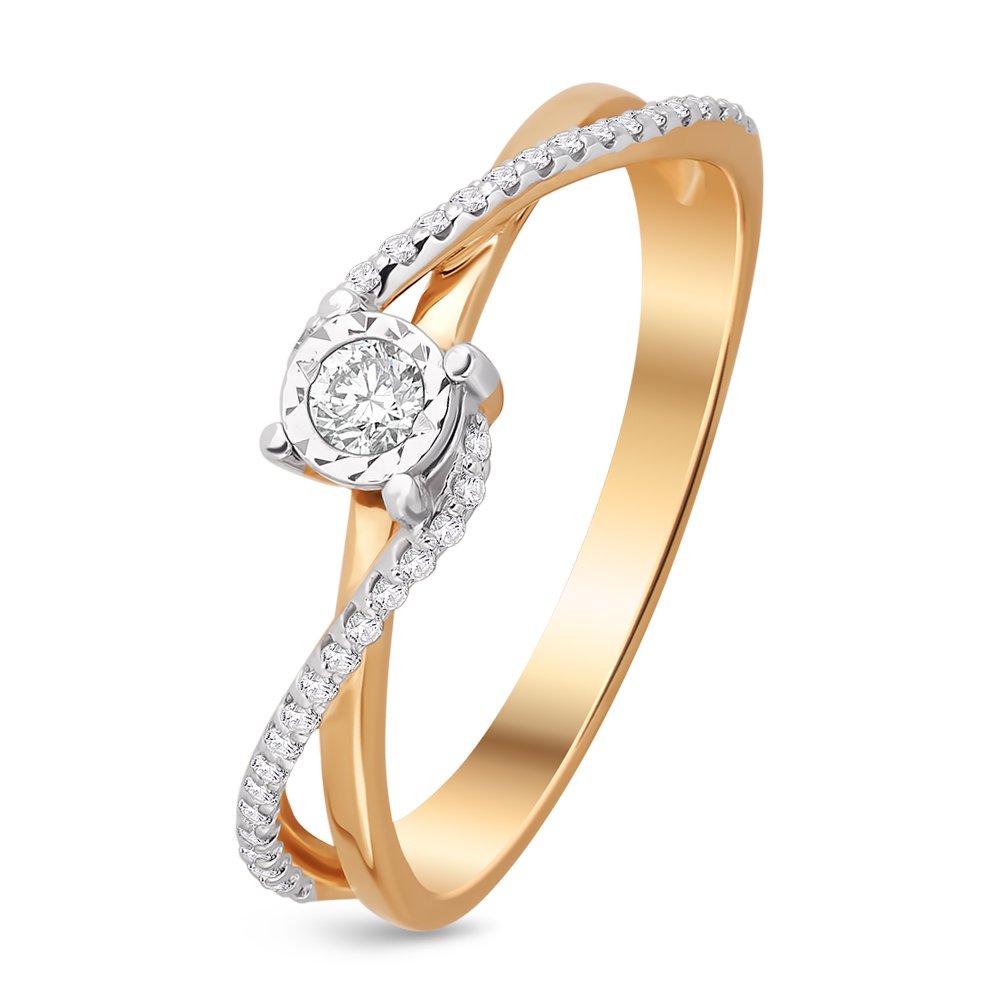 

Кольцо женское из красного золота с бриллиантом 585Gold 101009825, р. 19, 101009825