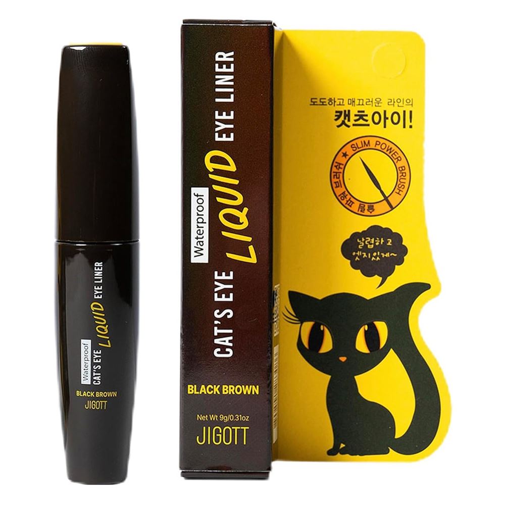 Подводка для глаз Jigott Cats Eye Waterproof Liquid Eyeliner Black Brown 9 г 796₽