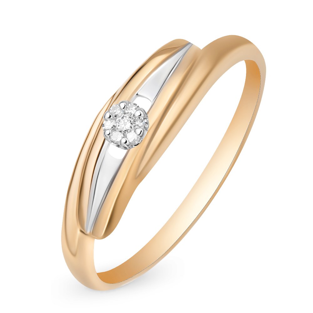 

Кольцо женское из красного золота с бриллиантом 585Gold 101010000, р, 101010000