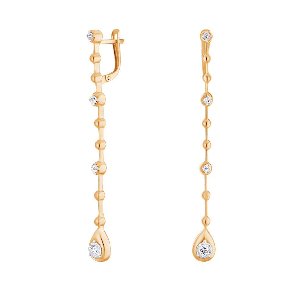 

Серьги из красного золота с бриллиантом ЮВЕЛИР КАРАТ 3227734/9, 3227734/9