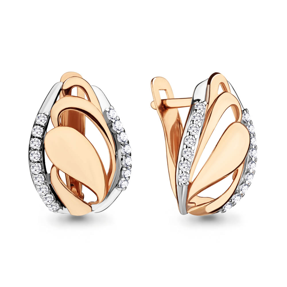 

Серьги из серебра с фианитом Aquamarine 42137А_925_з, 42137А_925_з