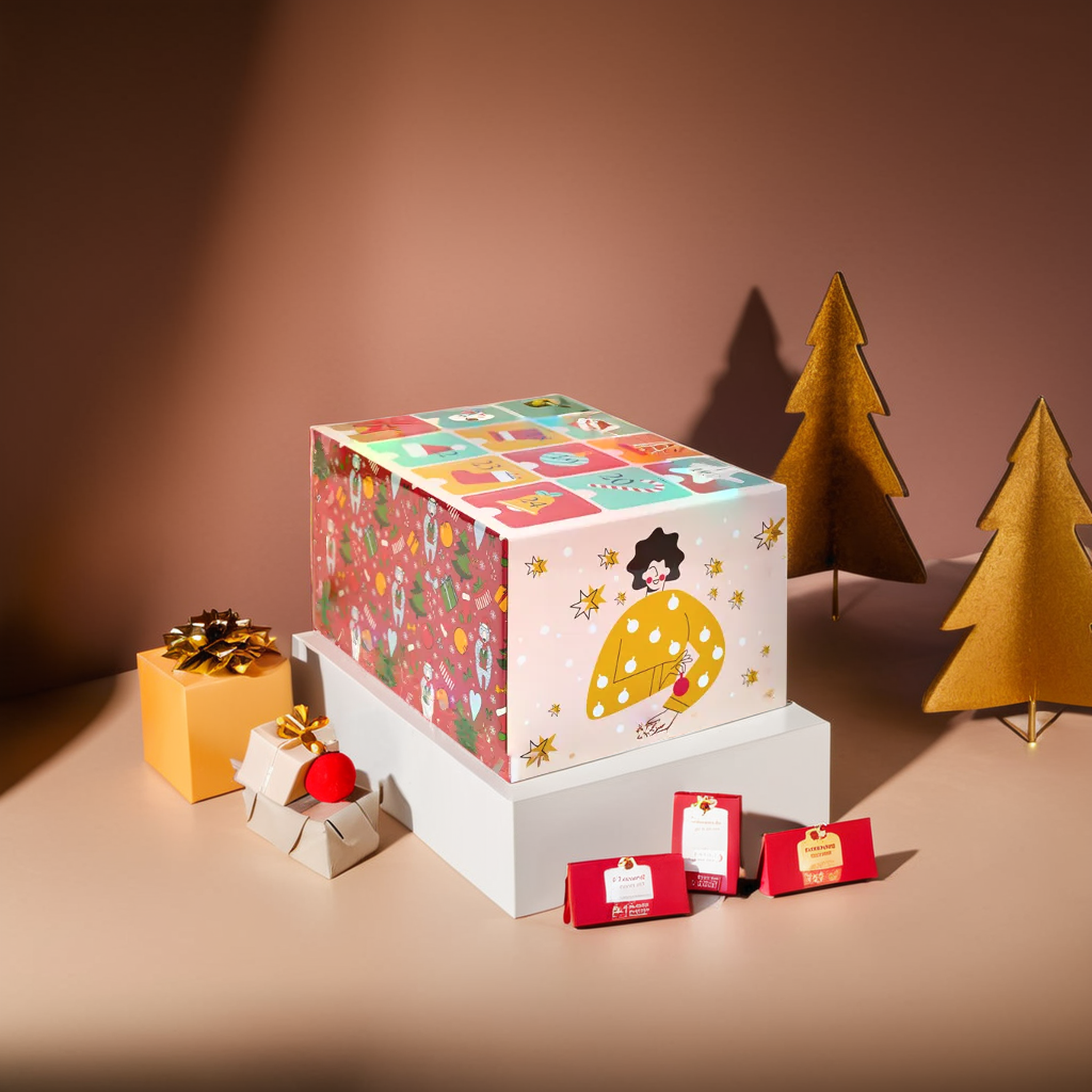 

Подарочная коробка Шапка-невидимка Универсальный адвент календарь boxuniversal, Коричневый, Универсальный адвент календарь