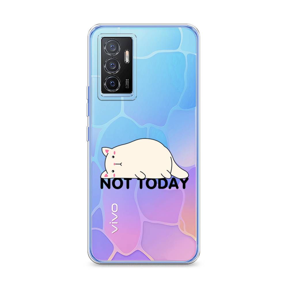 

Чехол на Vivo V23e "Cat not today", Белый;розовый;черный, 267050-1