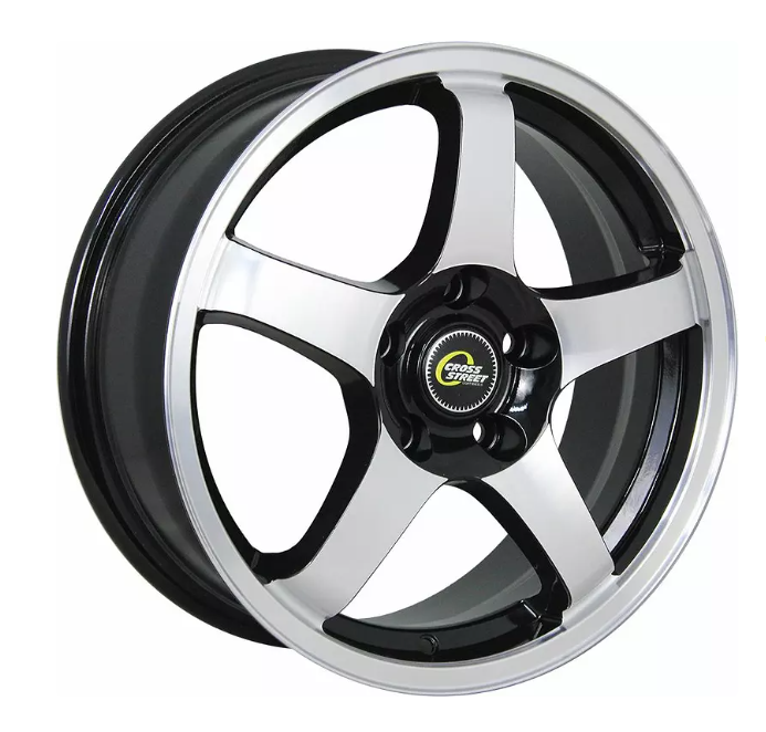 

Шина CROSS STREET CR-14(A1051) 6x15/5x100 ET38 D57.1 BKF, Черный;серебристый