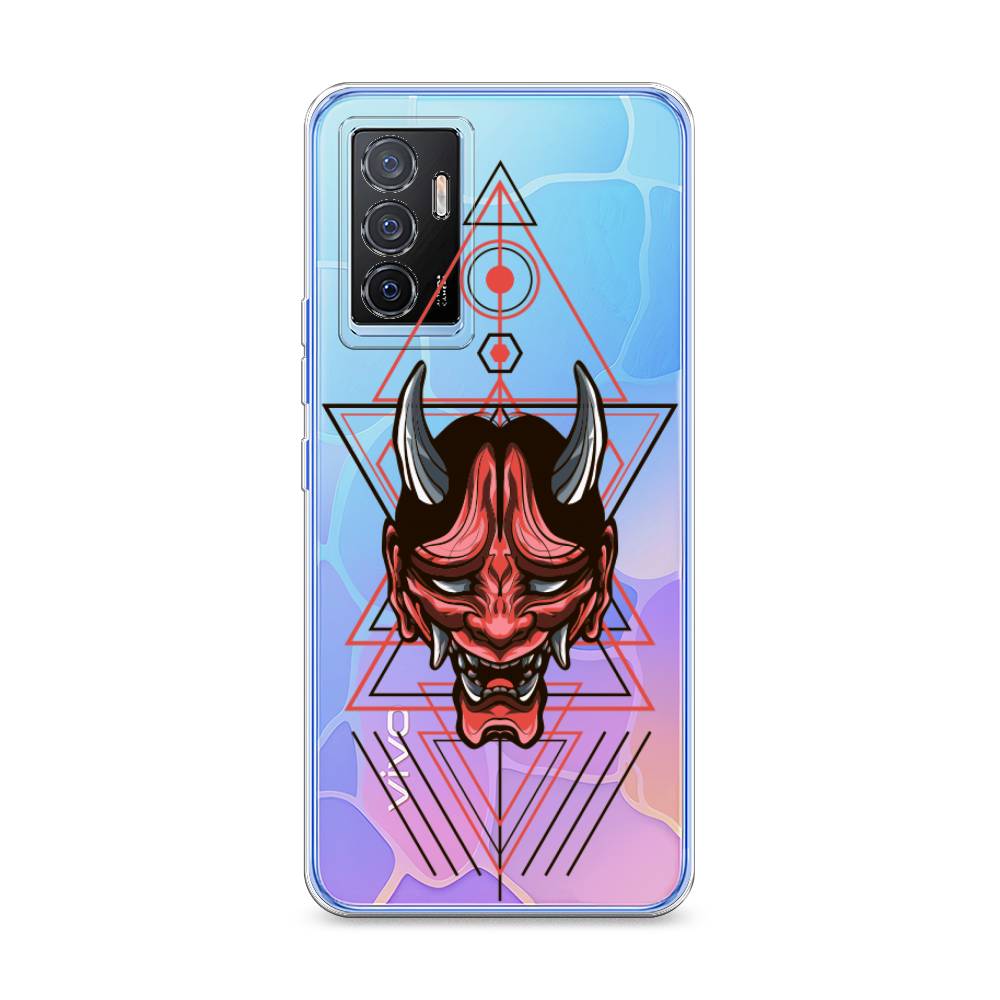 

Чехол на Vivo V23e "Hanya Oni mask", Серый;красный;черный, 267050-4