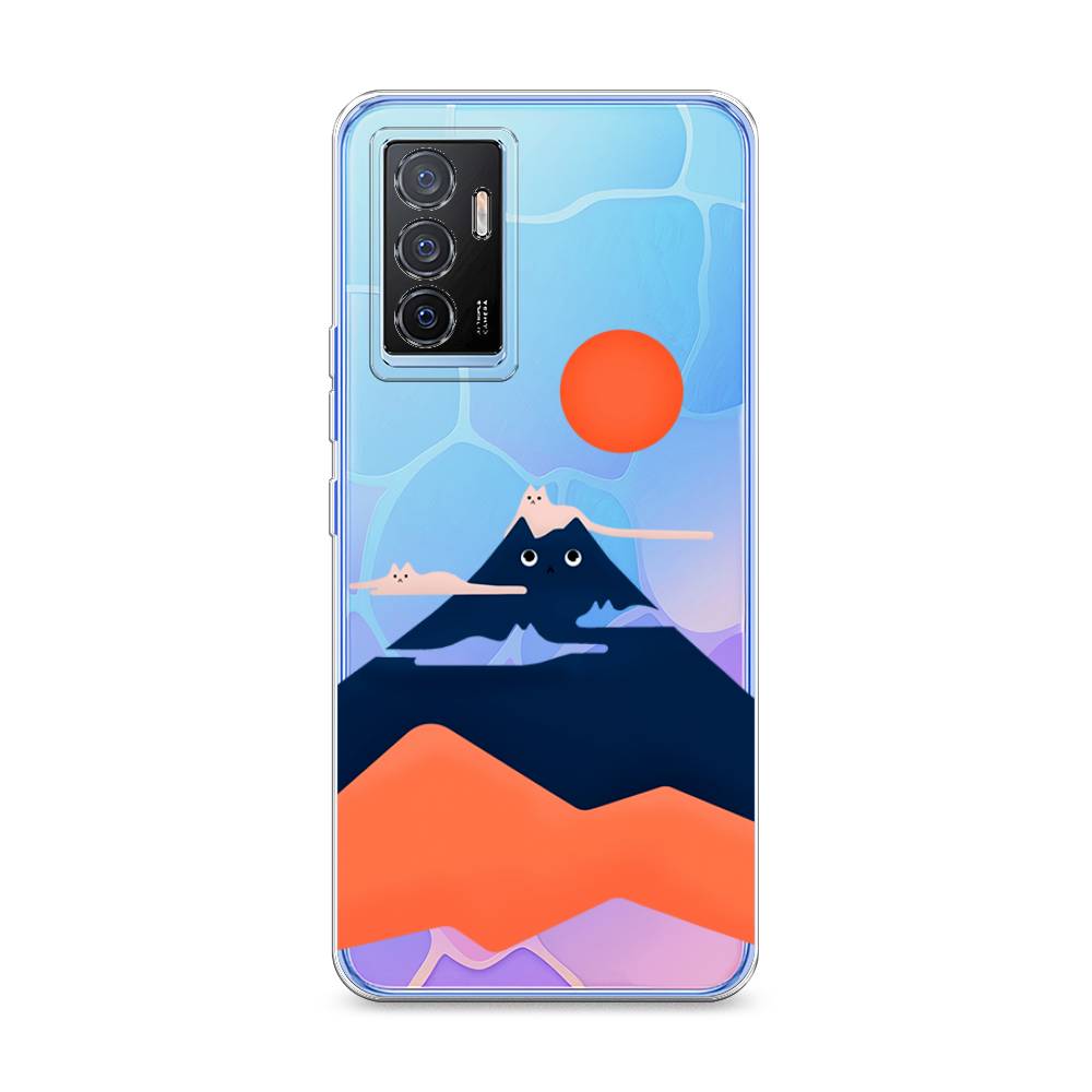 

Чехол на Vivo V23e "Кот-гора", Черный;оранжевый, 267050-4