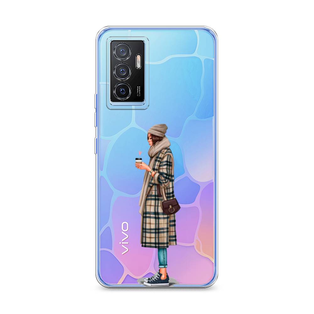 

Чехол на Vivo V23e "Утренний кофе", Коричневый;бежевый, 267050-6