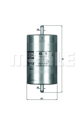 

Фильтр топливный AD VW BMW MB NISSAN KNECHT/MAHLE KL9