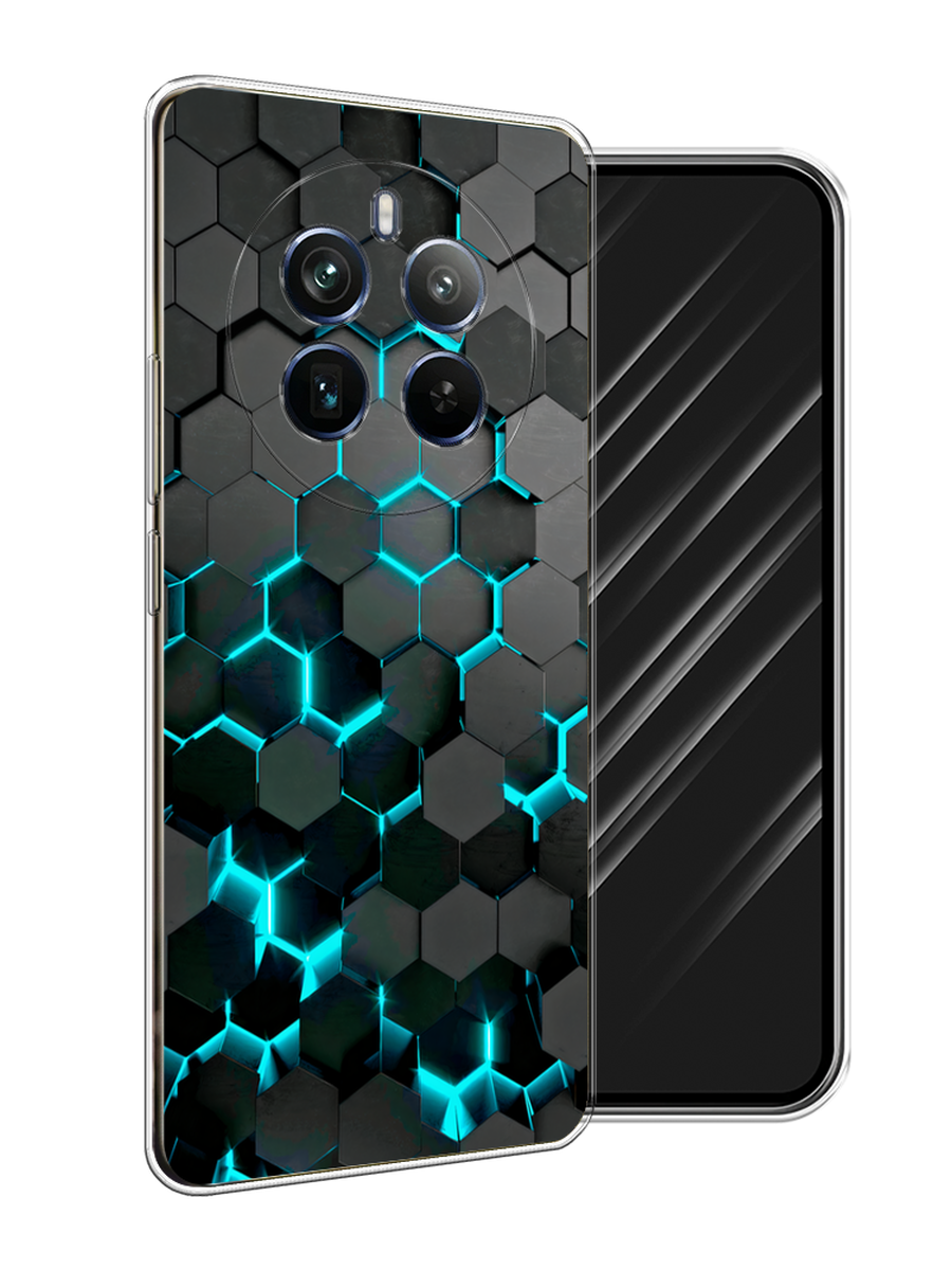 

Чехол Awog на Realme 12+ "Соты бирюзовые", Черный;бирюзовый;синий, 2516350-1