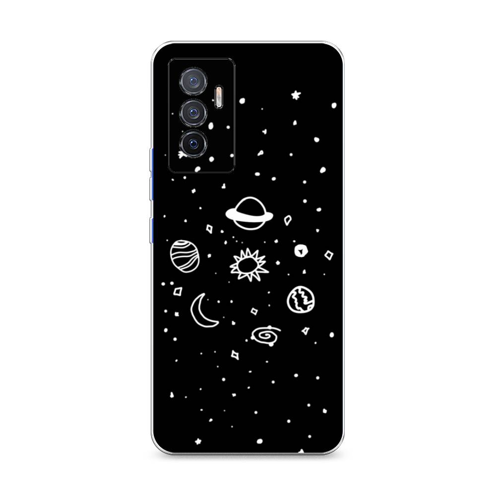 

Чехол на Vivo V23e "Дудл солнечной системы", Бежевый;серый, 267050-2