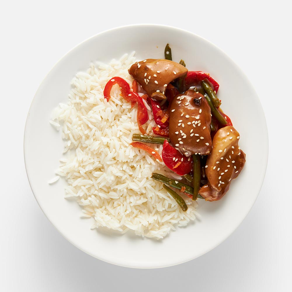 Курица Гурманика, в соусе терияки, с рисом, 300 г