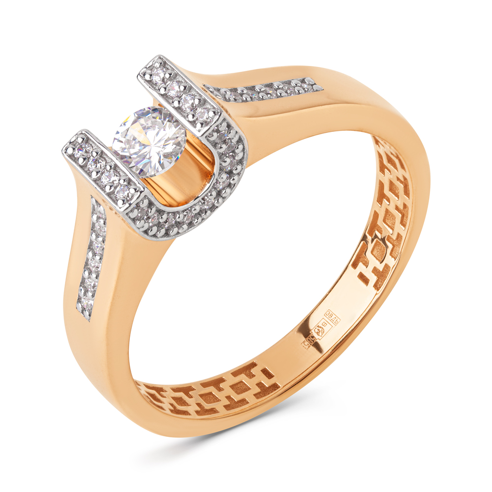 

Кольцо из золота р.19 DINASTIA.GOLD 903361, фианит, 903361
