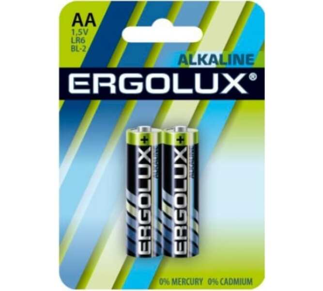 Батарейка Алкалиновая Lr6bl Aa 1,5v Упаковка 2 Шт. Lr6bl-2 Ergolux 11747 ERGOLUX арт. 1174 литиевая батарейка ergolux