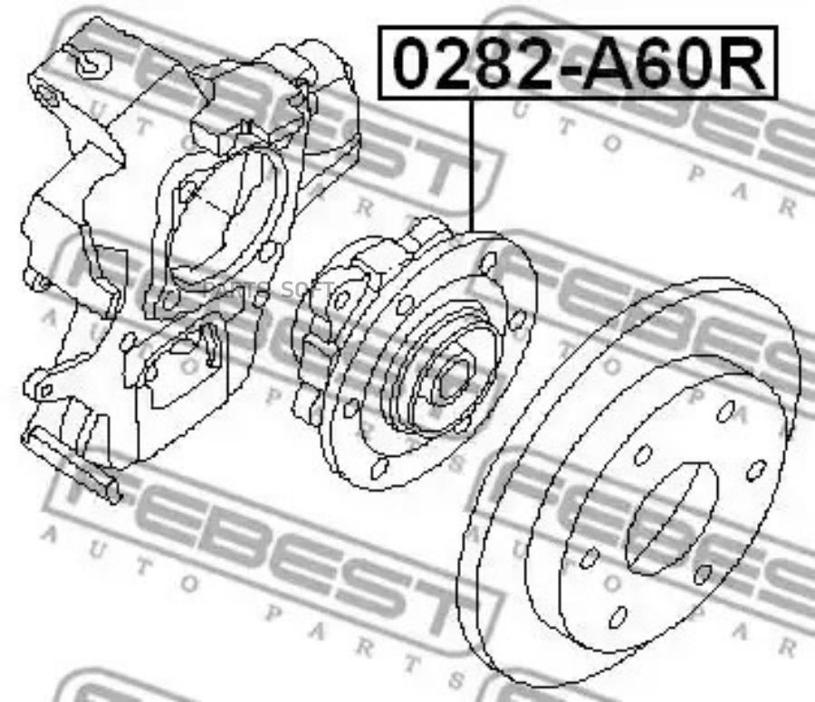 

FEBEST Ступица задняя NISSAN ARMADA TA60 2003.08- [CA] FEBEST 0282-A60R FEBEST 0282-A60R