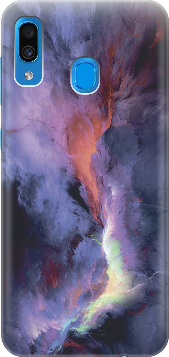 

Чехол на Samsung Galaxy A20/A30 с принтом "Гром и молния", Фиолетовый;черный, 7063