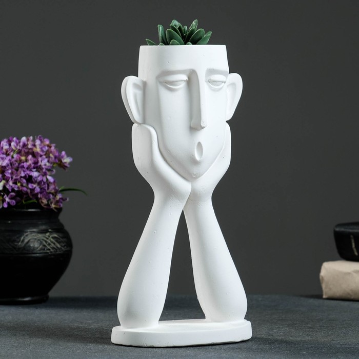 

Цветочное кашпо Органайзер аид 1,5 л белый 1 шт., Органайзер аид