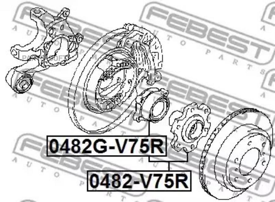 

FEBEST Ступица задняя FEBEST 0482G-V75R