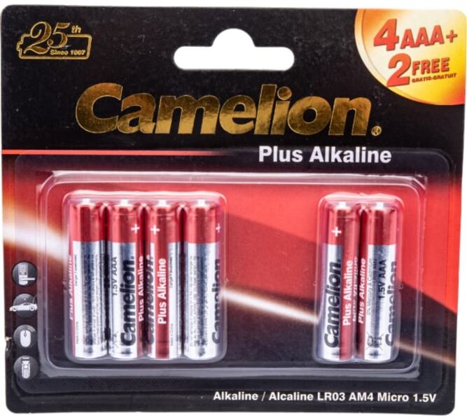 

Батарейка Алкалиновая Camelion Plus Alkaline Aaa 1,5v Упаковка 6 Шт. 14112 Camelion арт. 1