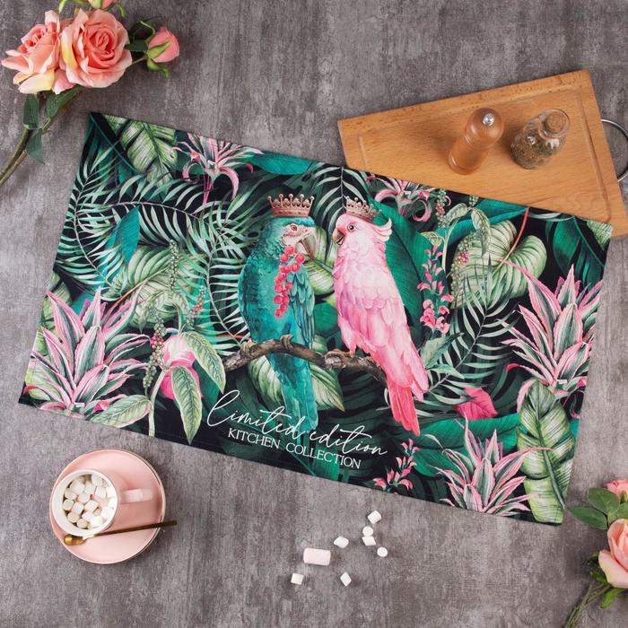 

Полотенце "Этель" Tropical parrots 40х73 см, 100% хл, саржа 190 гр/м2