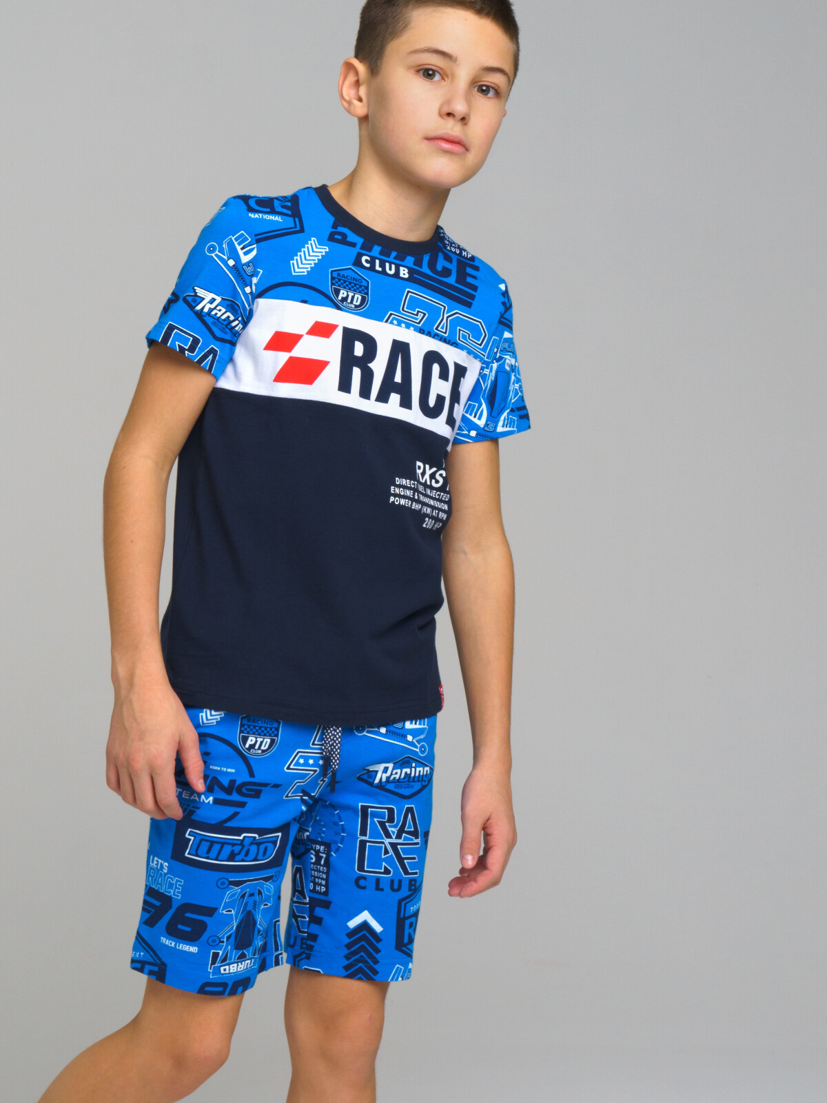 

Костюм детский PlayToday 12311029, цвет тёмно-синий, синий, белый, размер 176, 12311029