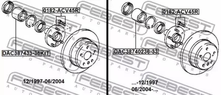 

FEBEST Ступица задняя FEBEST 0182-ACV45R