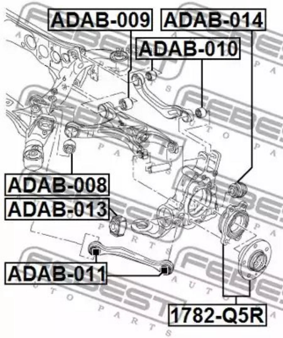 

FEBEST Ступица задняя AUDI A5S5 COU.SPORT. 2008- FEBEST 1782-Q5R FEBEST 1782-Q5R