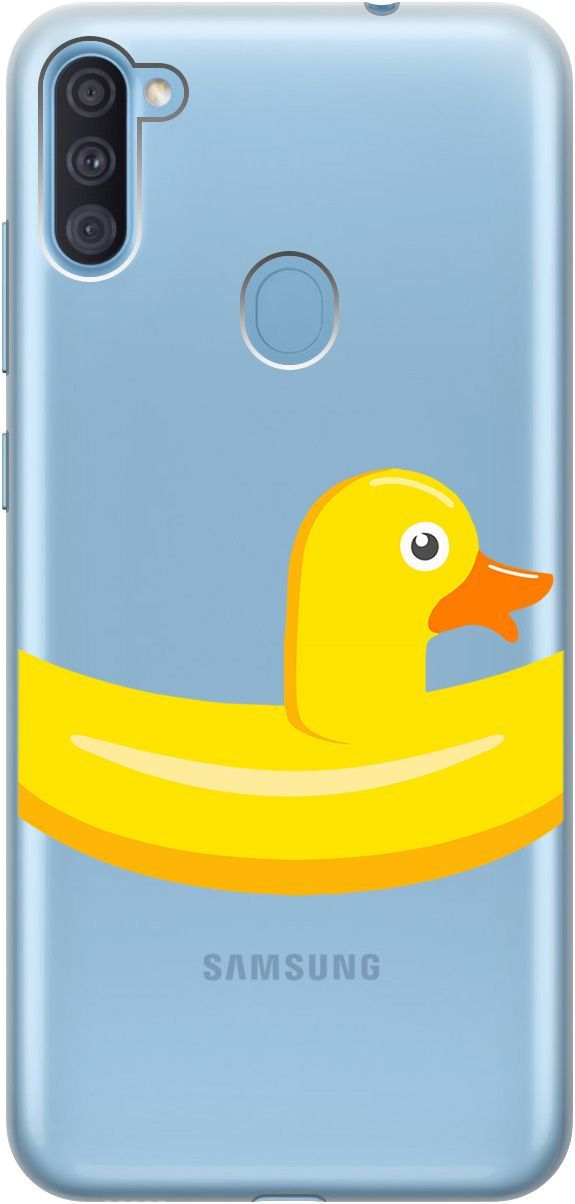 

Чехол на Samsung Galaxy A11/M11 "Duck Swim Ring" прозрачный, Прозрачный;белый, 5351