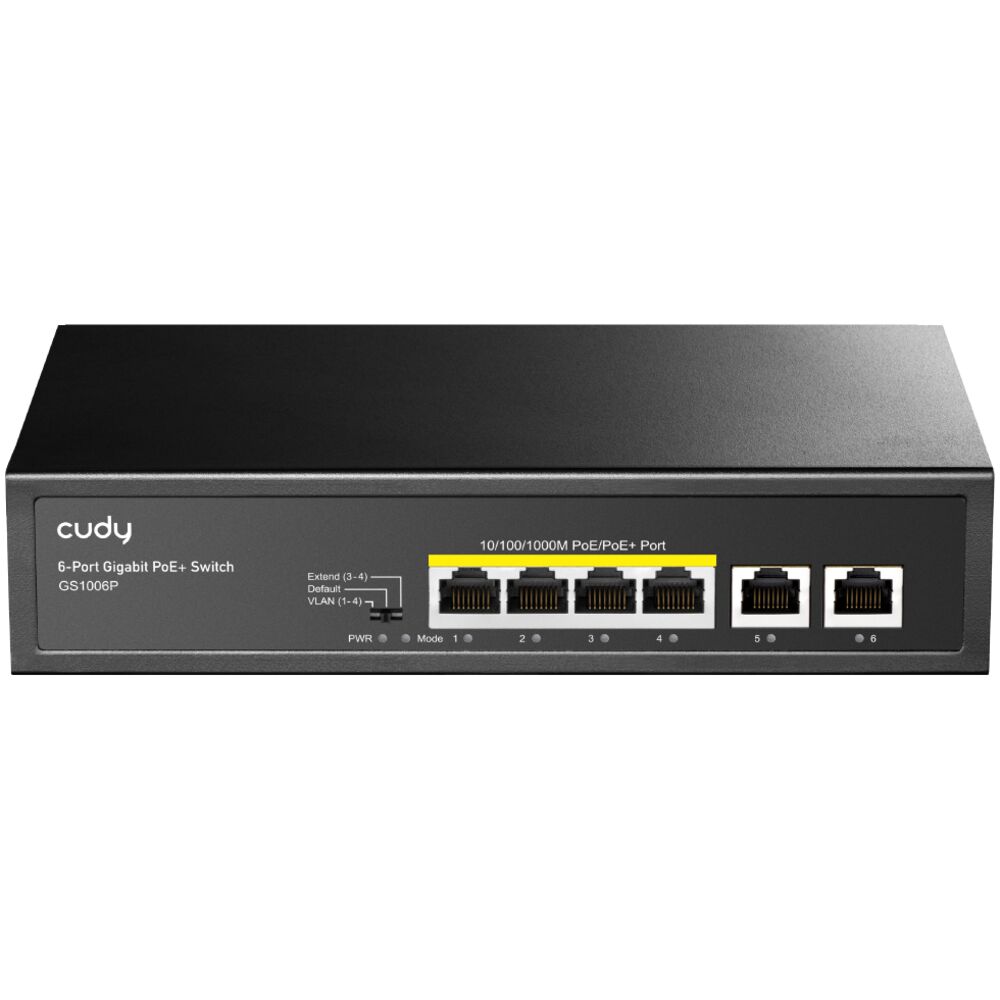 

Коммутатор CUDY GS1006P черный, GS1006P