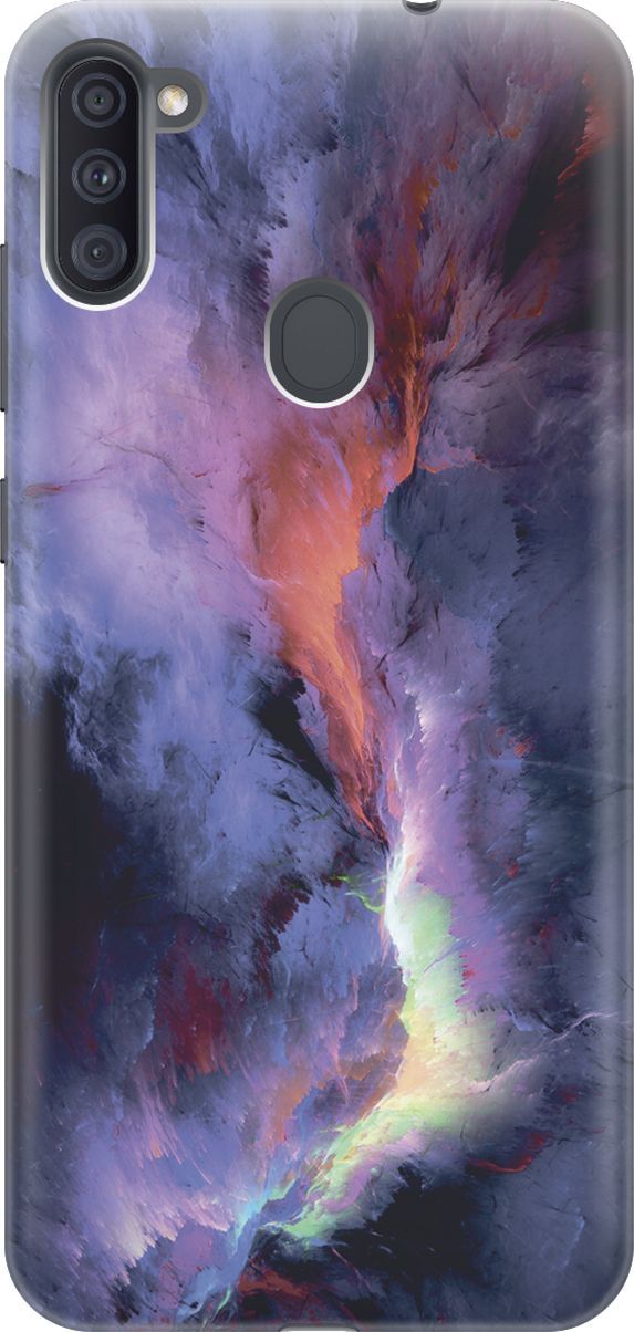 

Чехол на Samsung Galaxy A11/M11 с принтом "Гром и молния", Фиолетовый;черный, 7052