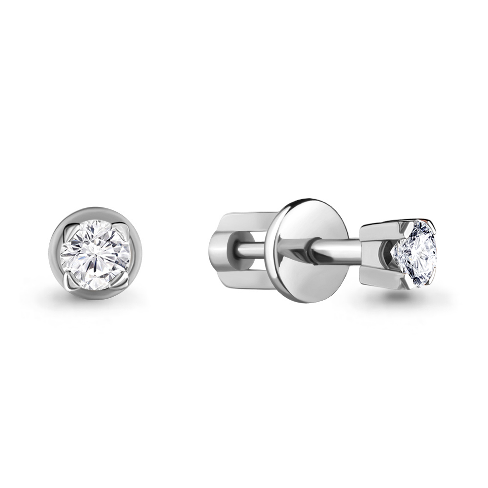 

Серьги из серебра с фианитом Aquamarine 420241_925_р, 420241_925_р