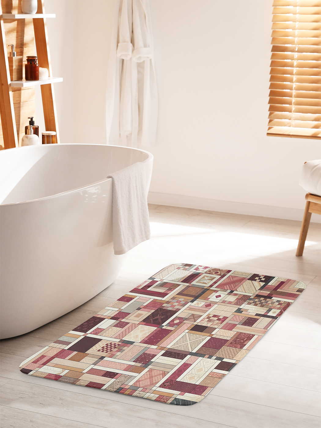 

Коврик для ванной туалета душа JoyArty "Средиземноморская плитка", bath_sd1130_60x100
