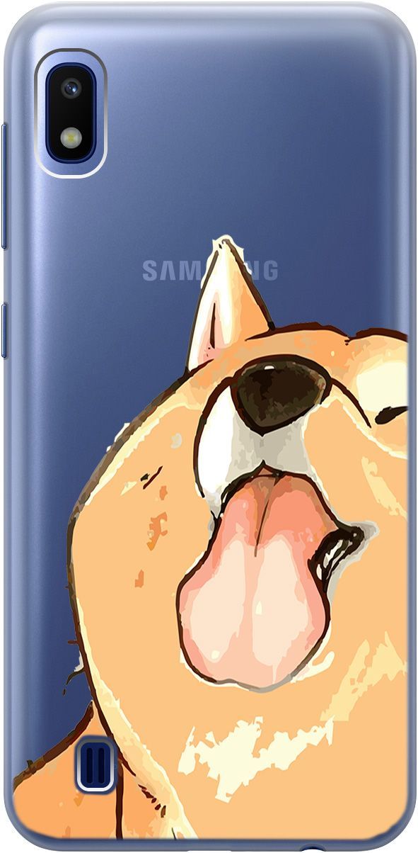 

Силиконовый чехол на Samsung Galaxy A10 с 3D принтом "Shiba" прозрачный, Прозрачный;бежевый, 5348