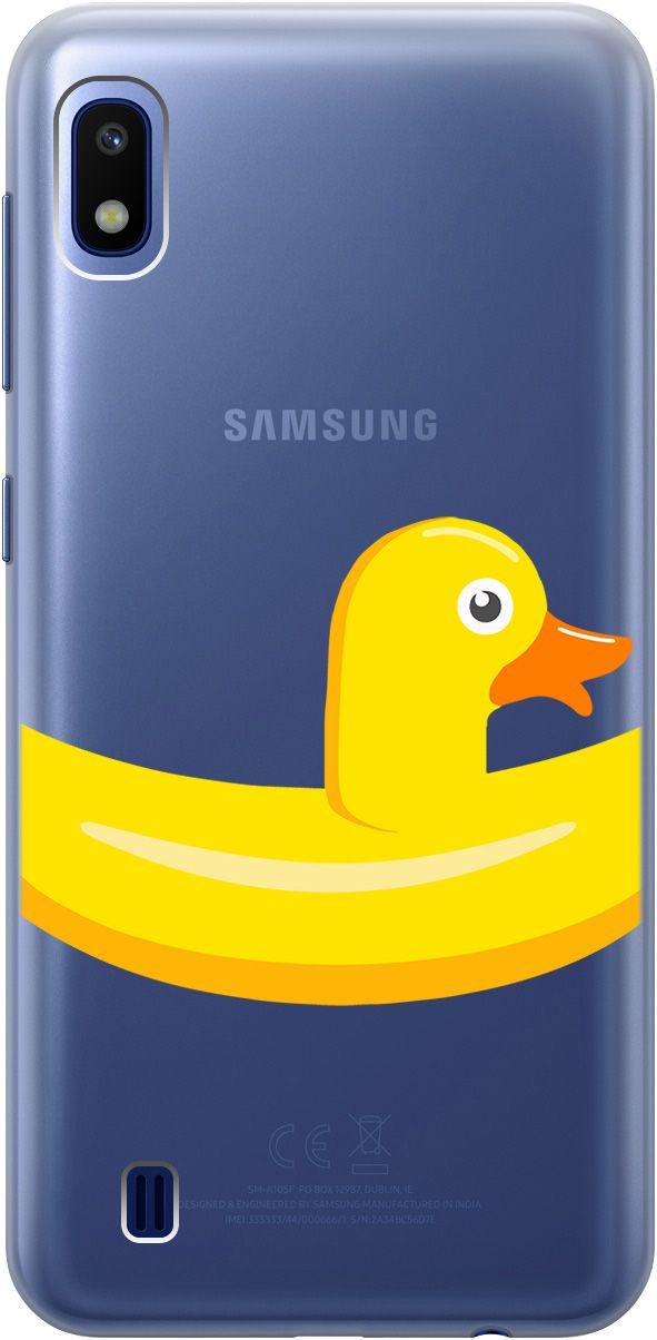 

Чехол на Samsung Galaxy A10 с принтом "Duck Swim Ring" прозрачный, Прозрачный;белый, 5348