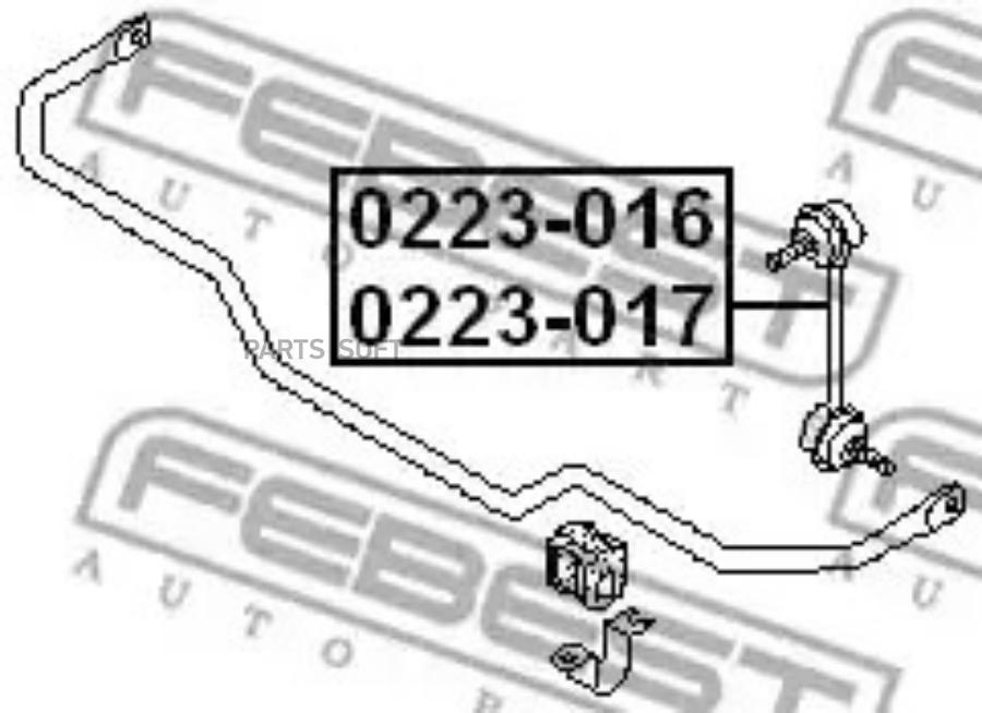 

FEBEST Стойка стаб.зад.прав.NISSAN MURANO Z50 2002-2007 FEBEST 0223-016