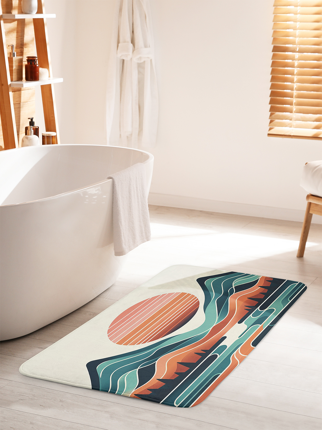 

Коврик для ванной туалета душа JoyArty "Горная геометрия", bath_sd1012_60x100