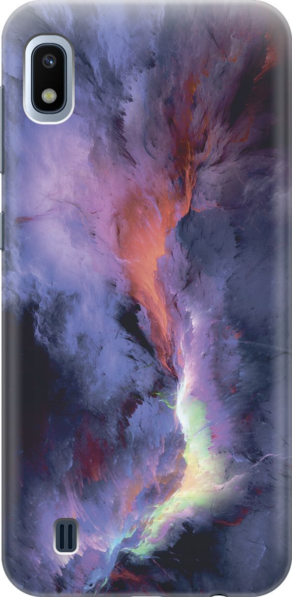 

Силиконовый чехол на Samsung Galaxy A10 с принтом "Гром и молния", Фиолетовый;черный, 7047