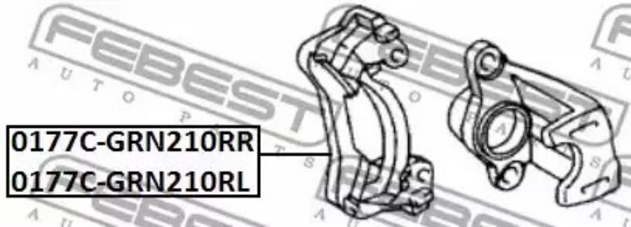 

FEBEST Скоба заднего левого тормозного суппорта FEBEST 0177C-GRN210RL