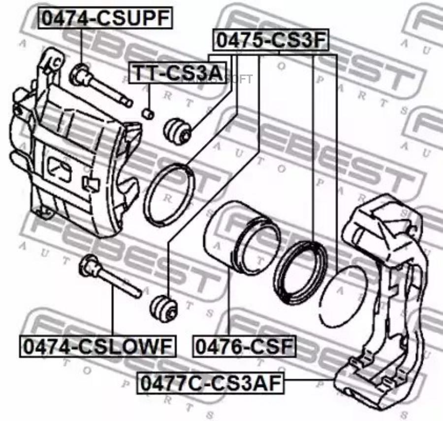 

FEBEST Скоба MITSUBISHI LANCER 2003=> FEBEST 0477C-CS3AF