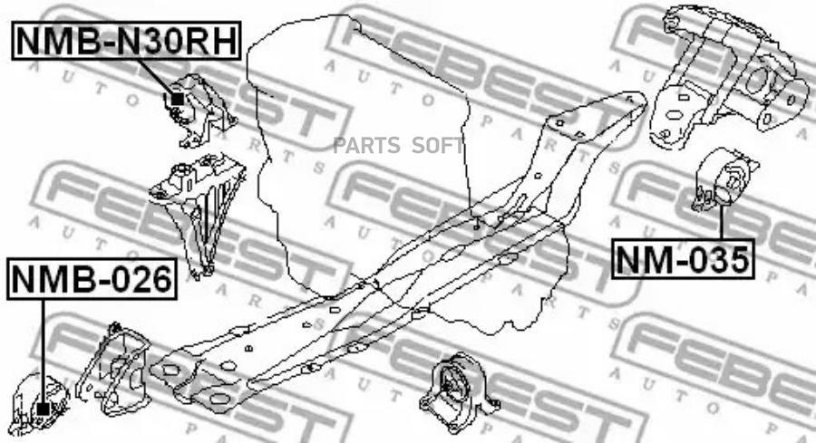 

Опора двигателя FEBEST NMBN30RH